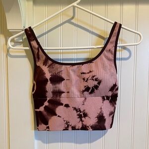 Pink longline sports bra size m